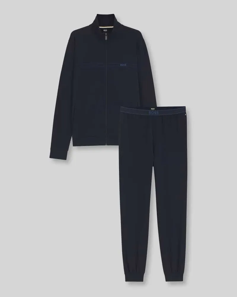 HUGO BOSS Sweatanzug mit Logo-Detail im 2-teiligen Set Aqua