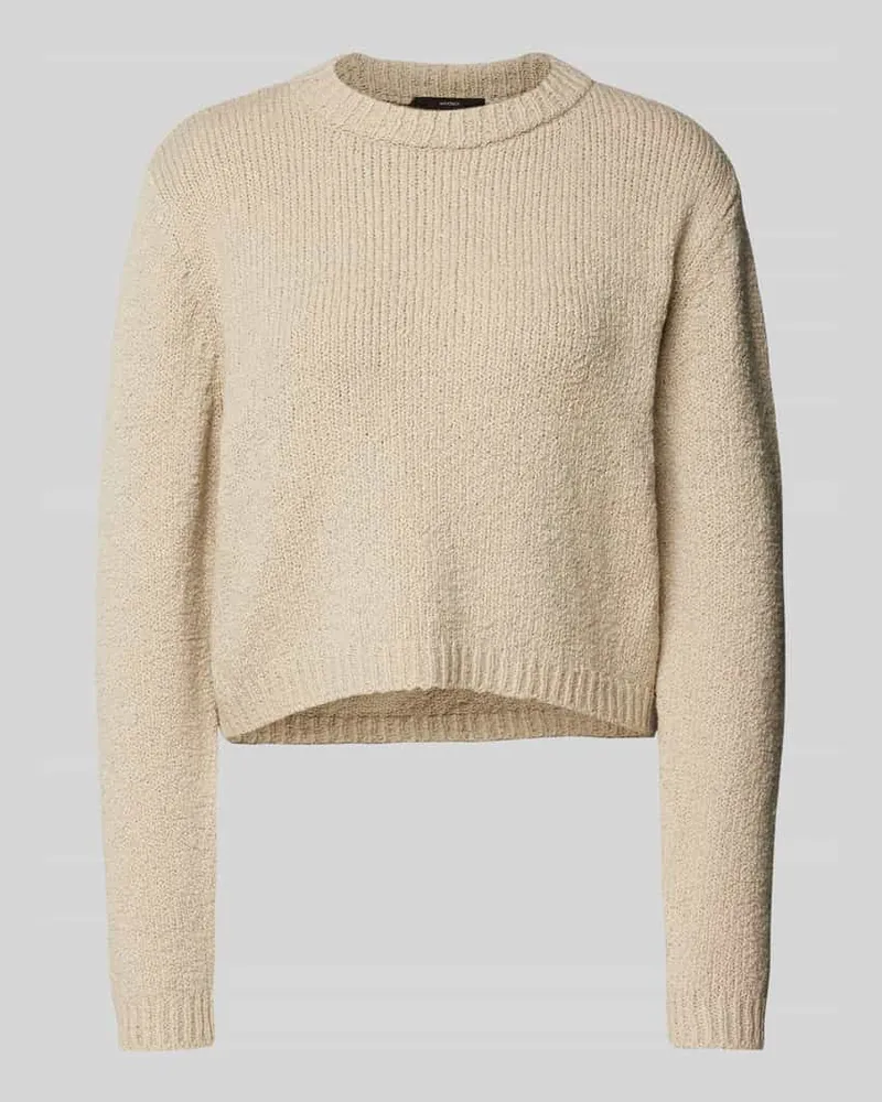 windsor. Cropped Strickpullover mit gerippten Abschlüssen Beige