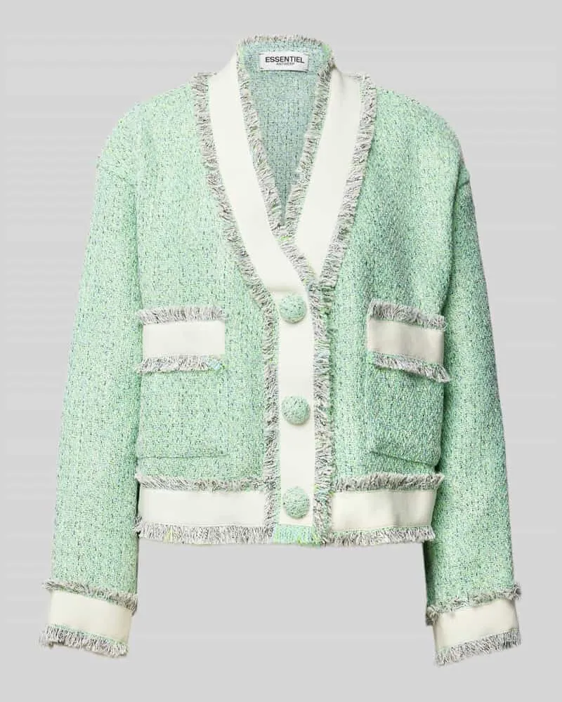 Essentiel Jacke in Bouclé-Optik Modell 'Hoola Mint