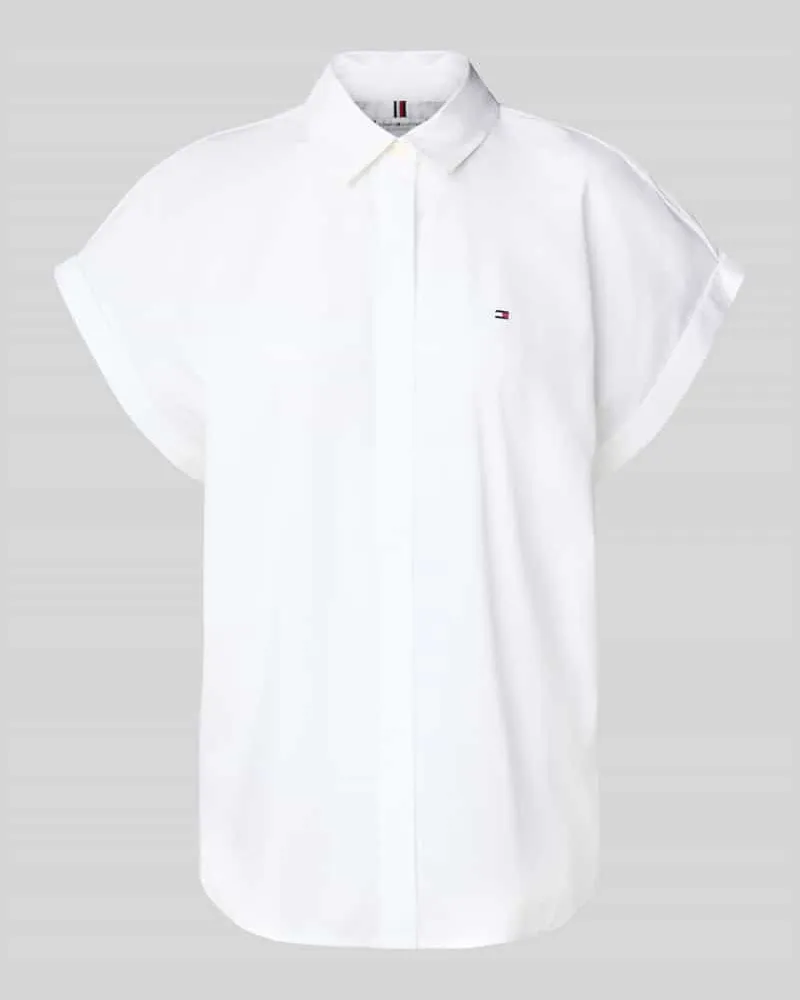 Tommy Hilfiger Relaxed Fit Bluse aus Popeline Weiss