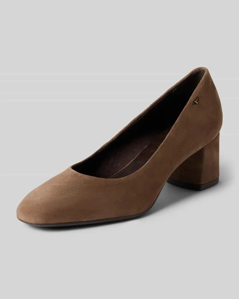 Tamaris Pumps in Velours-Optik Taupe
