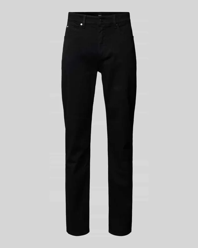 HUGO BOSS Regular Fit Jeans im 5-Pocket-Design Modell 'Re.Maine Black