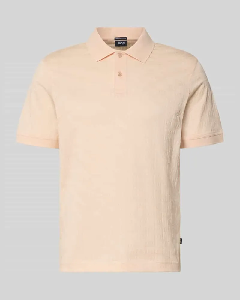 JOOP! Modern Fit Poloshirt mit Strukturmuster Modell 'Roberto Apricot