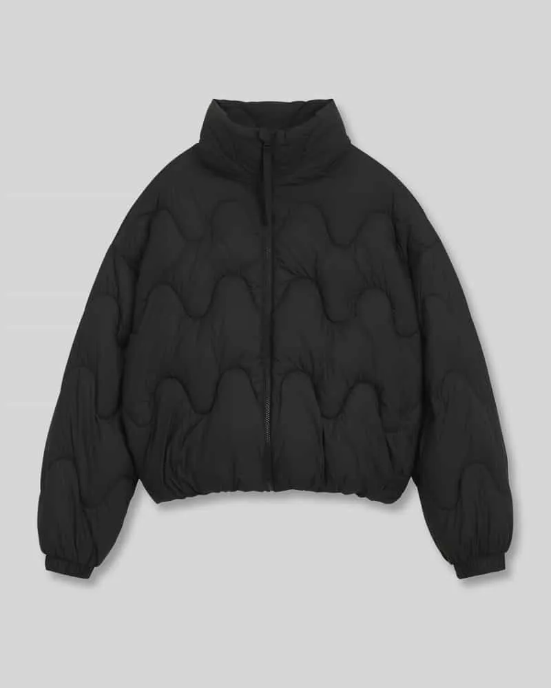 HUGO BOSS Steppjacke mit hohem Stehkragen Modell 'Falbala-1 Black