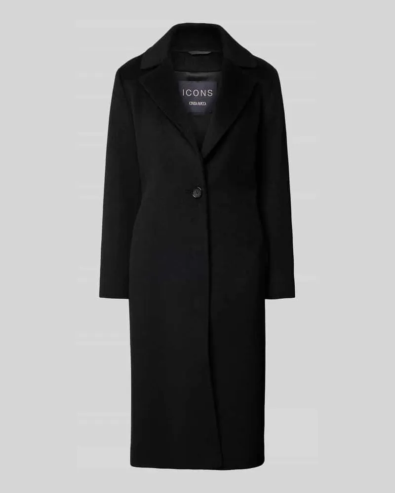 Cinzia Rocca Wollmantel mit Seide-Anteil Black