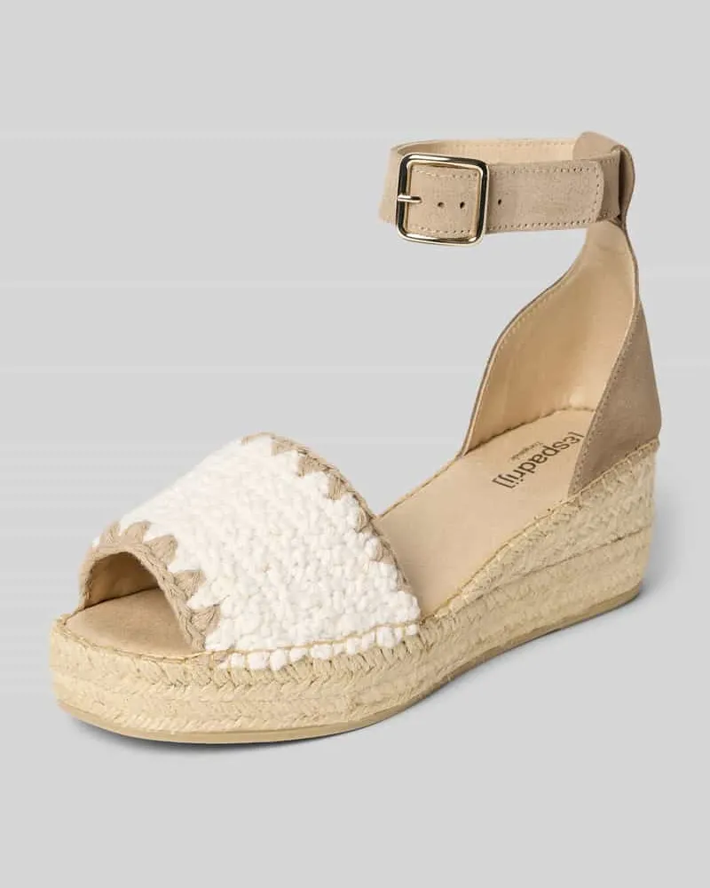 Espadrij Wedges mit Keilabsatz Beige