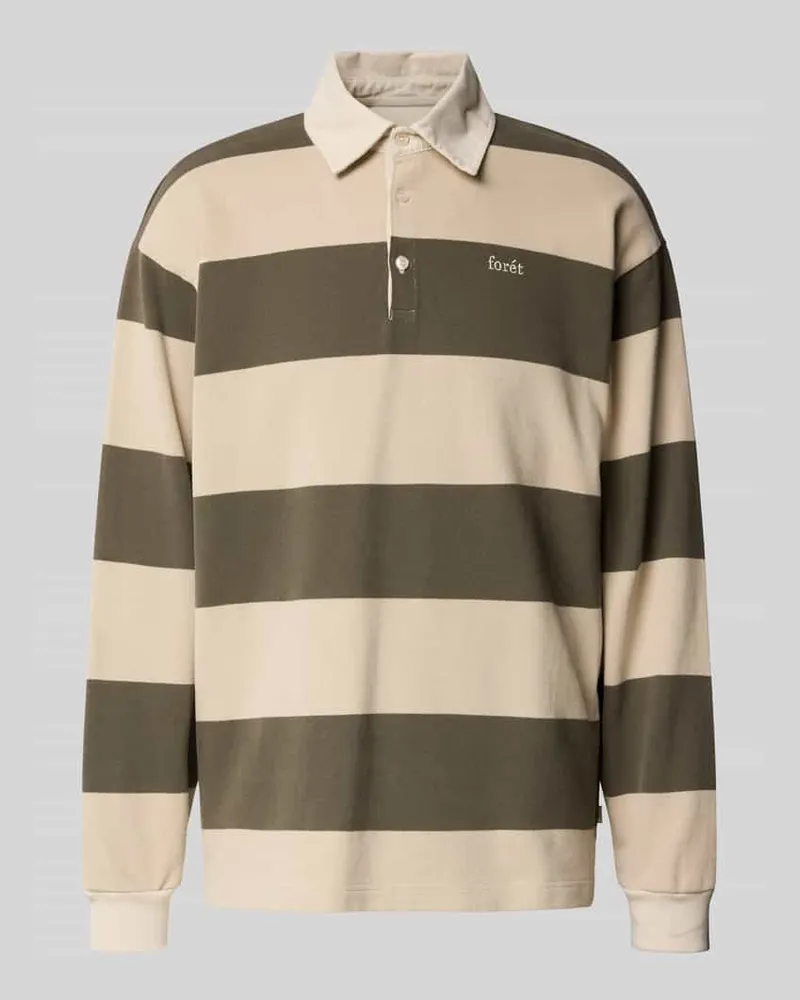 forét Sweatshirt mit Label-Stitching Mud