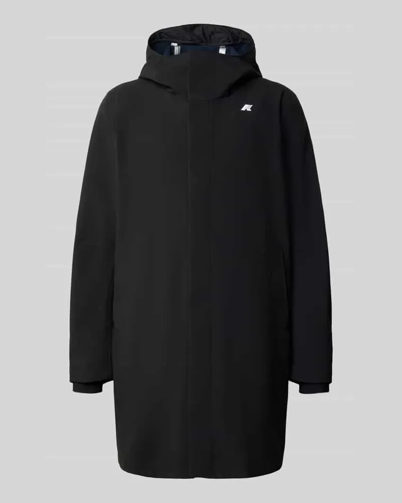 K-Way Jacke mit Kapuze und Label-Detail Modell 'THOMAS BONDED Black