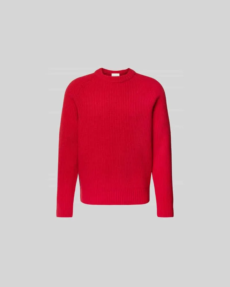 Closed Wollpullover in Strick-Optik Rot
