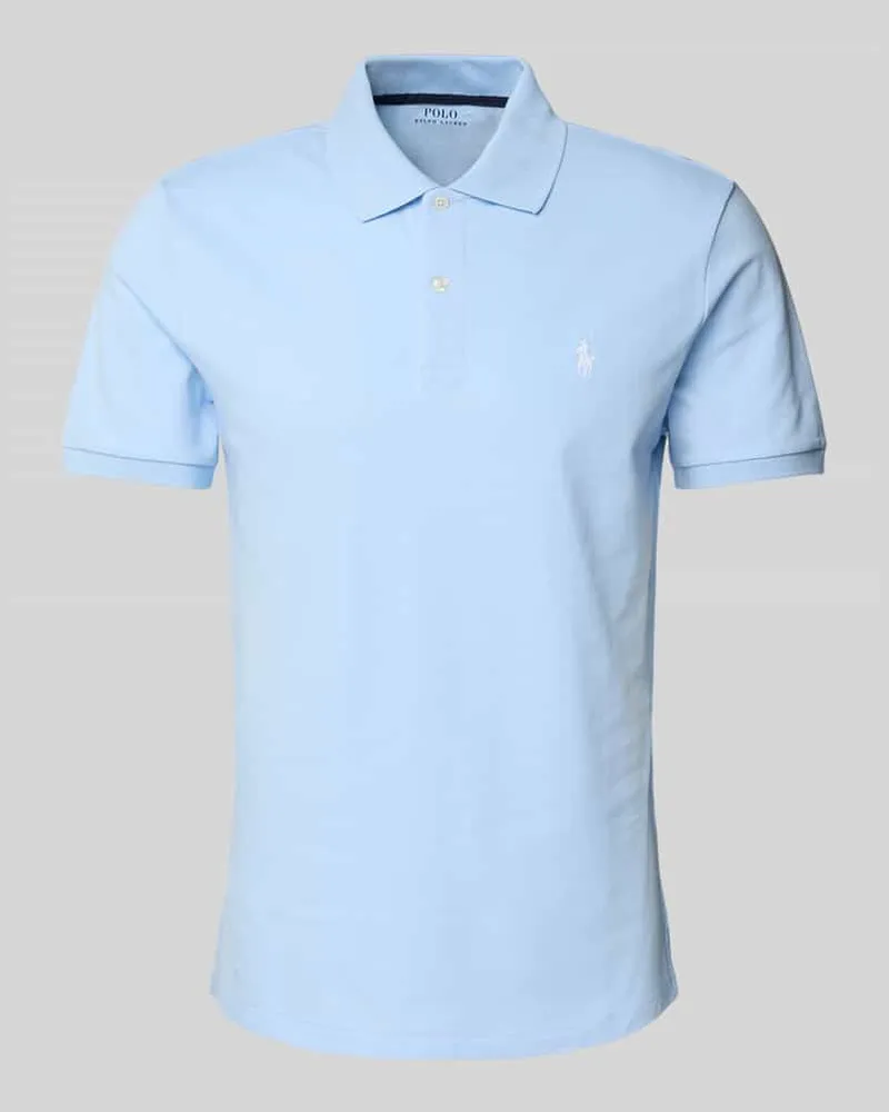 Ralph Lauren Tailored Fit Poloshirt mit Logo-Stitching Hellblau