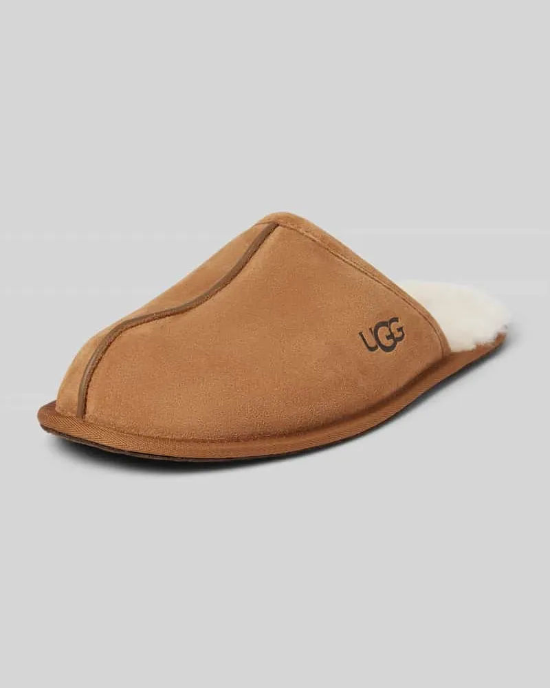 UGG Slides aus Veloursleder Modell 'SCUFF Cognac