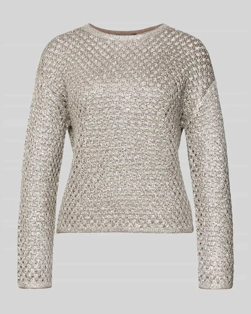 Betty Barclay Strickpullover mit Lochstickerei Sand