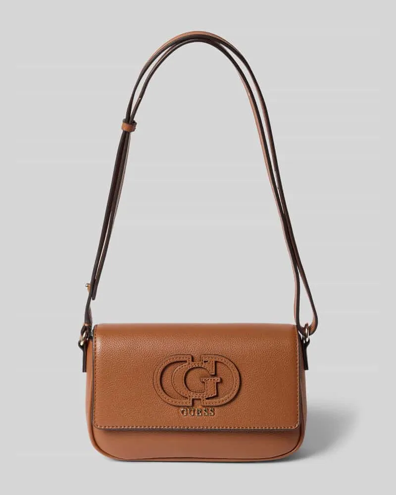 Guess Handtasche in Leder-Optik Modell 'Isola Cognac