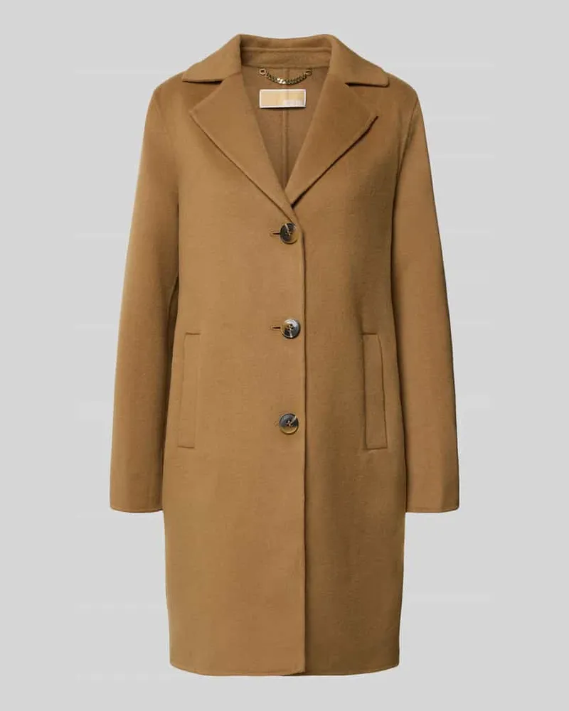 Michael Kors Mantel aus Woll-Mix mit Eingrifftaschen Camel