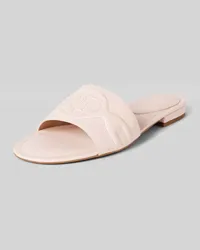 Ralph Lauren Sandalette aus Leder in unifarbenem Design Modell 'ALEGRA III Hellrosa