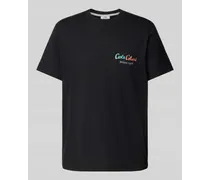 T-Shirt mit Label-Print