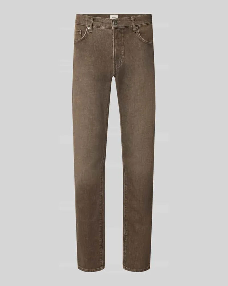 Brax Slim Fit Jeans aus Baumwoll-Mix Modell 'Chuck Dunkelbraun