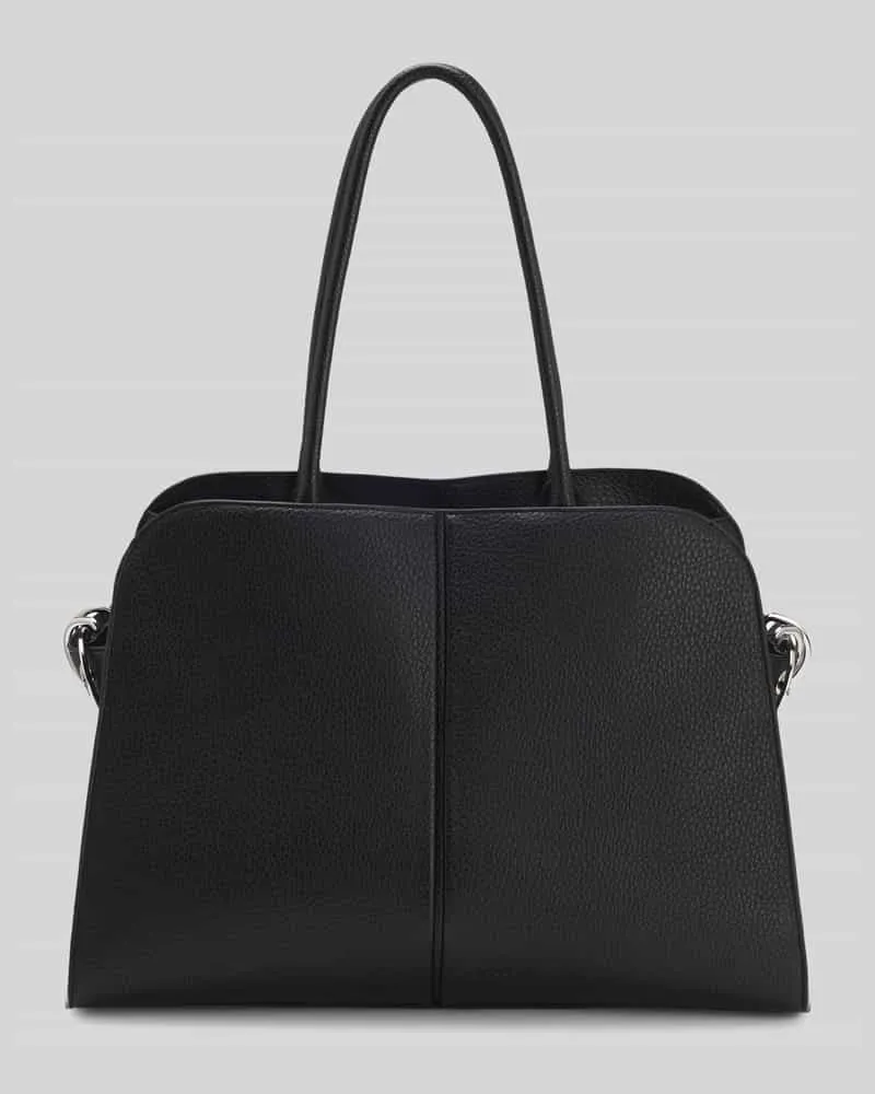 HUGO BOSS Shopper aus echtem Leder mit Logo-Prägung Modell 'CLARICE TOTE Black