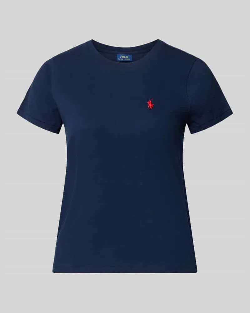 Ralph Lauren Regular Fit T-Shirt aus reiner Baumwolle Marine