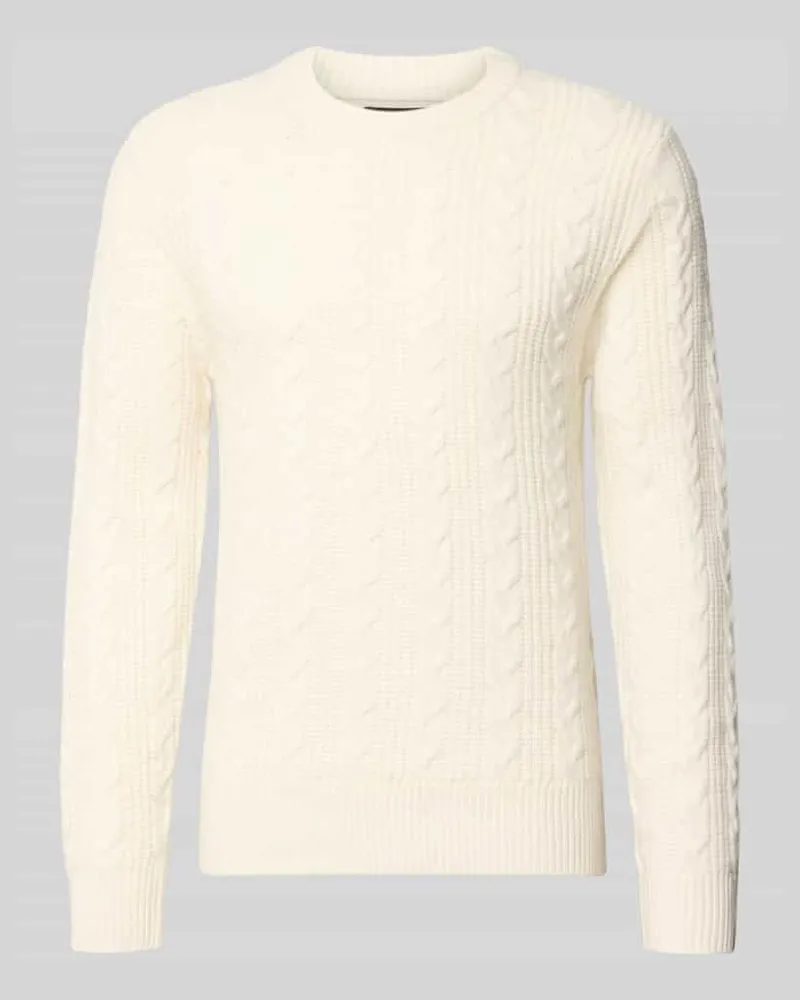 Matinique Regular Fit Pullover aus reiner Wolle Modell 'Atriton Offwhite