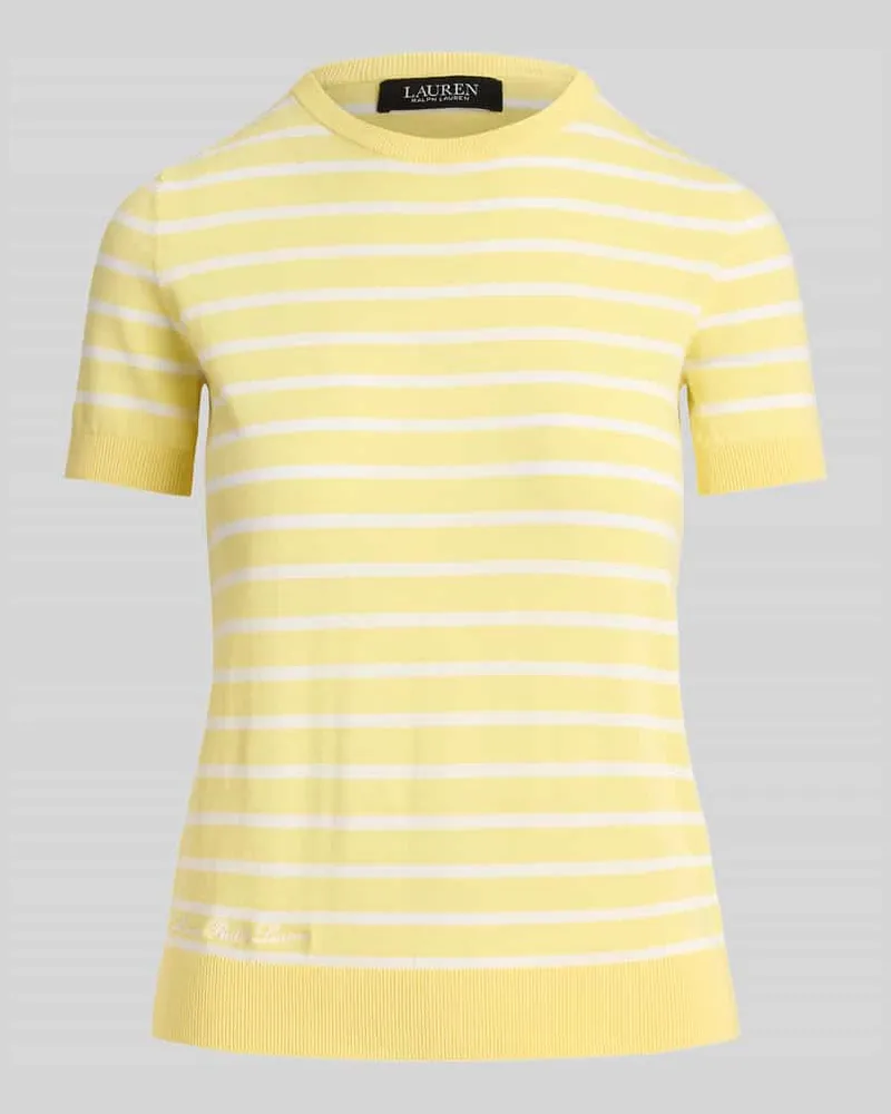 Ralph Lauren Regular Fit Pullover mit kurzem Arm Hellgelb