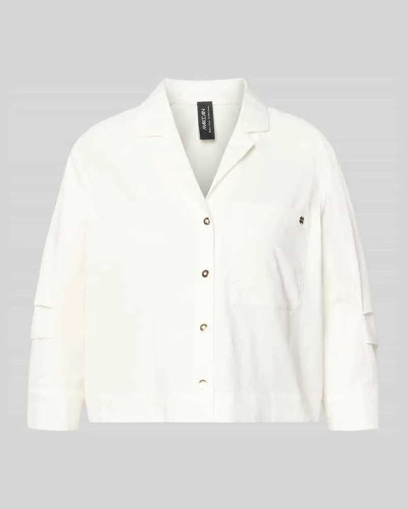 Marc Cain Bluse mit Reverskragen und 3/4-Arm Offwhite