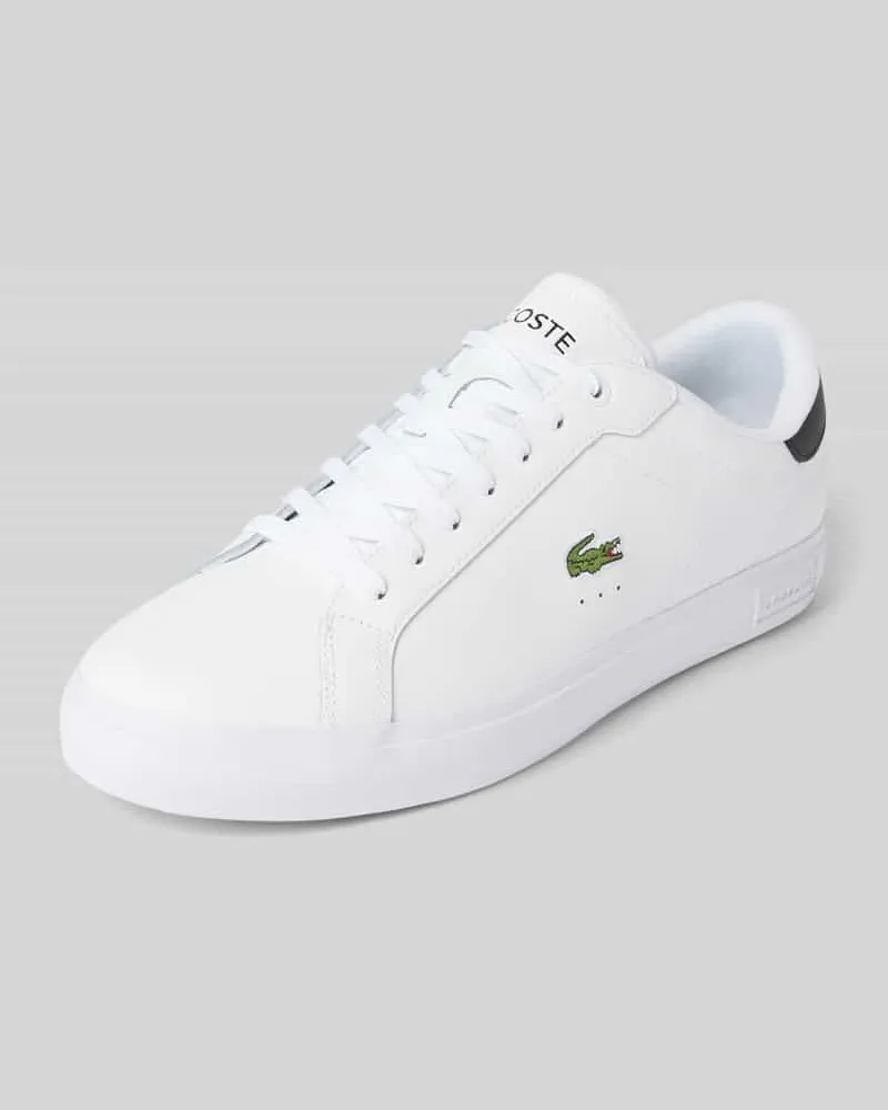 Lacoste Sneaker mit Logo-Stitching Modell 'POWERCOURT Weiss