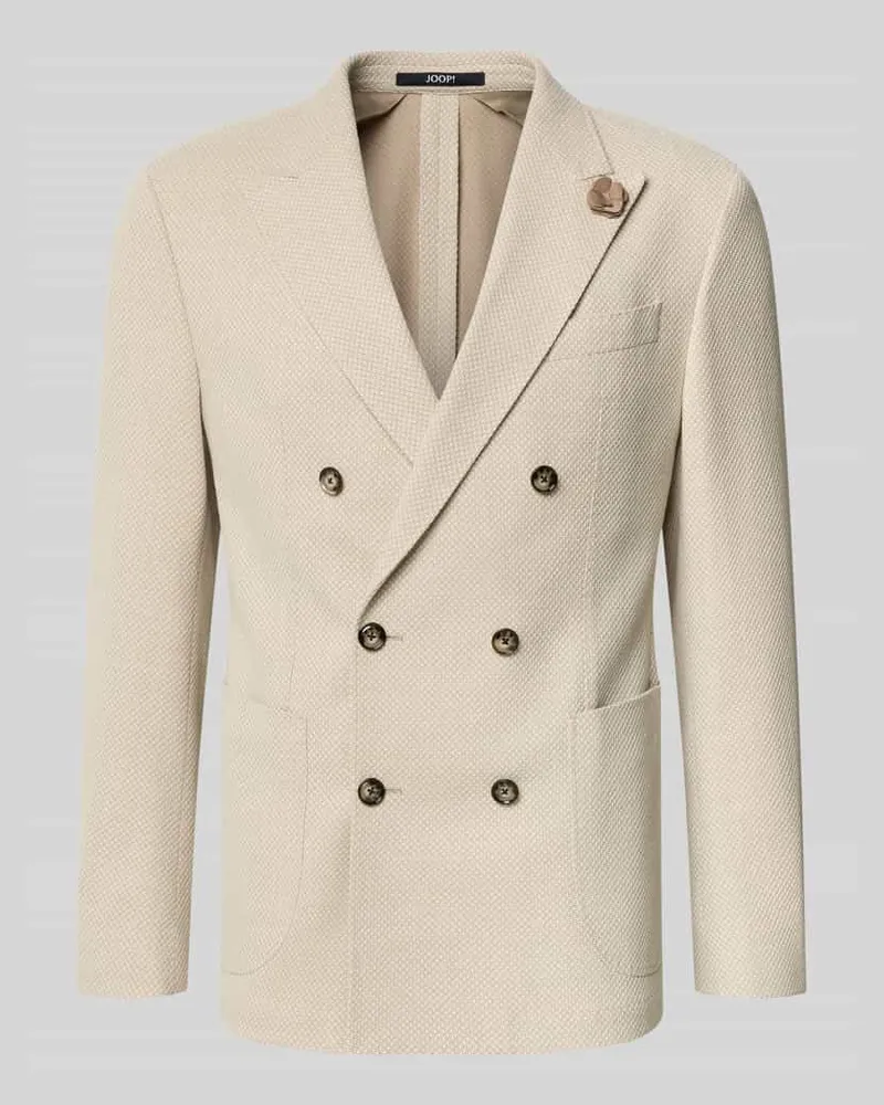 JOOP! Slim Fit Sakko aus Schurwoll-Baumwoll-Mix Modell 'Heazy Beige