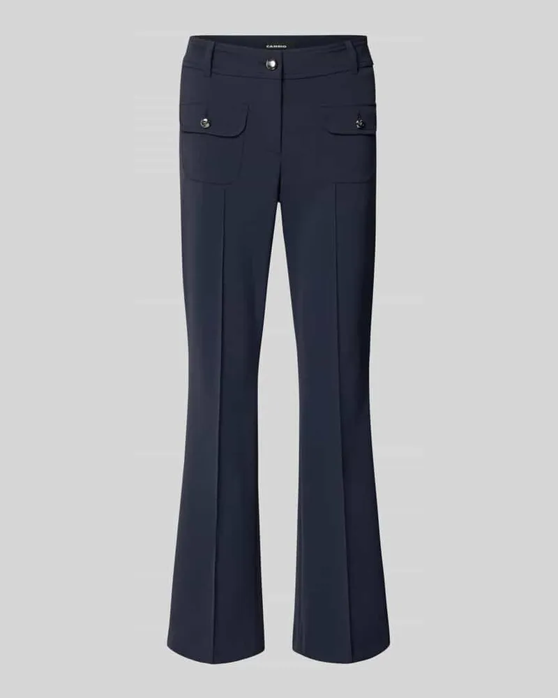 Cambio Flared Fit Stoffhose mit Pattentaschen Modell 'Farah Marine