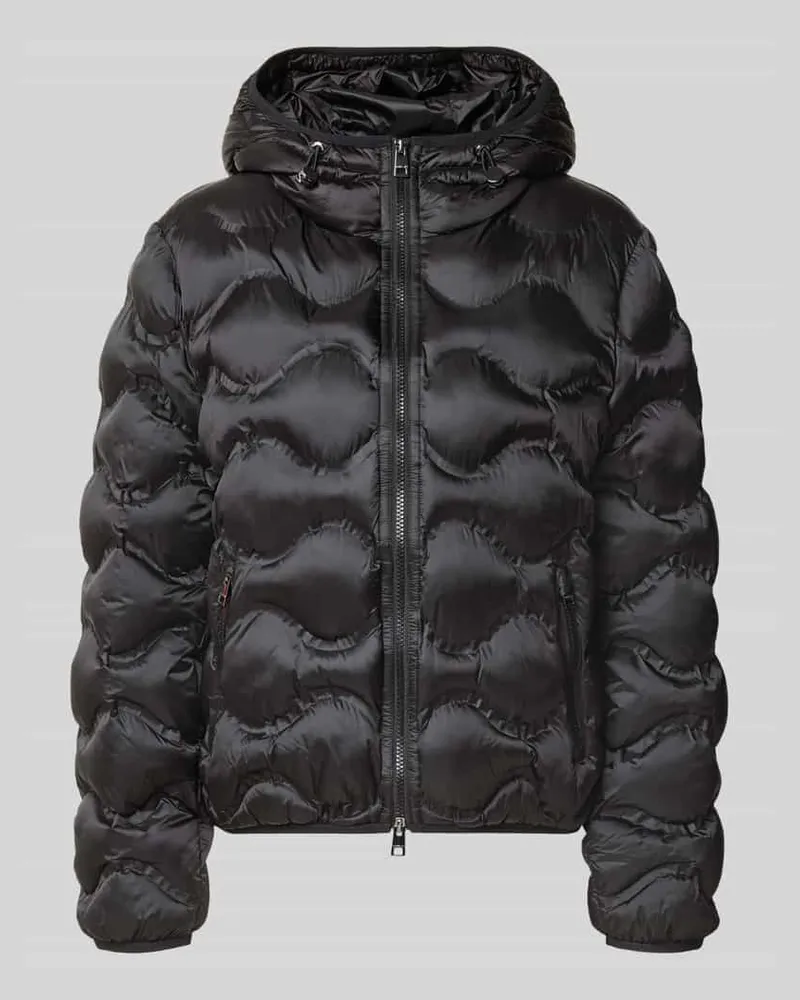 Marc Cain Steppjacke mit Kapuze und Reißverschlusstaschen Black