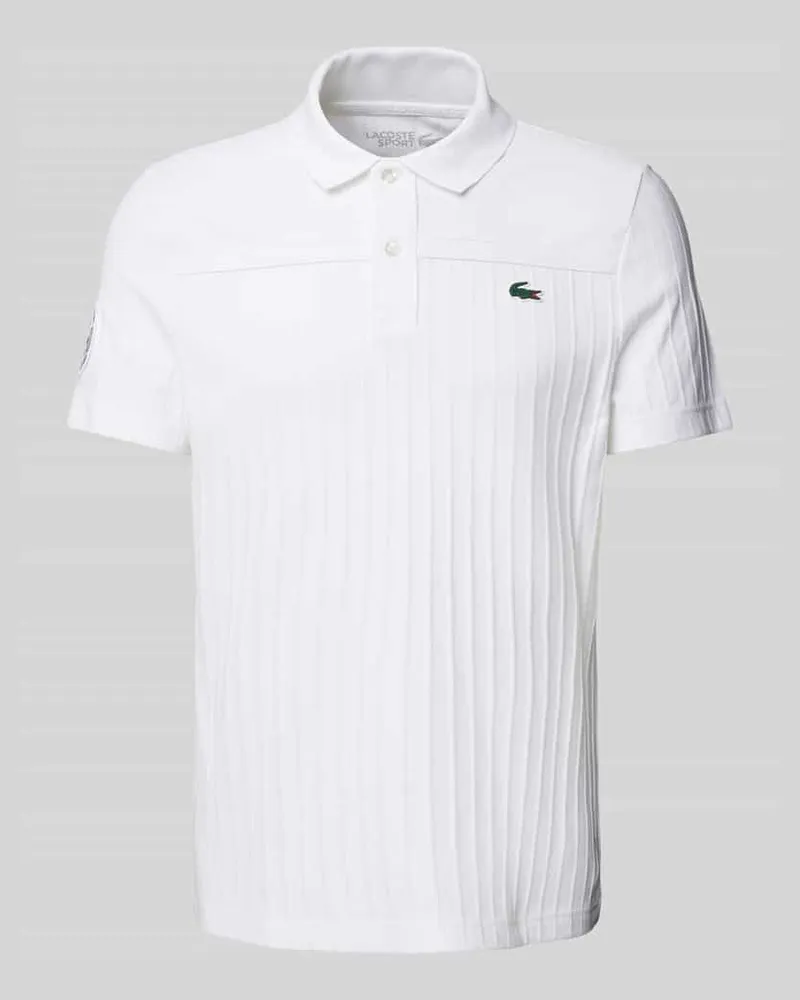 Lacoste Poloshirt mit Label-Detail Offwhite