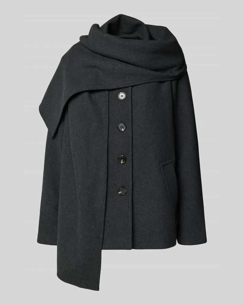 Vero Moda Regular Fit Kurzmantel mit Schalkragen Modell 'UNALAURA Mittelgrau
