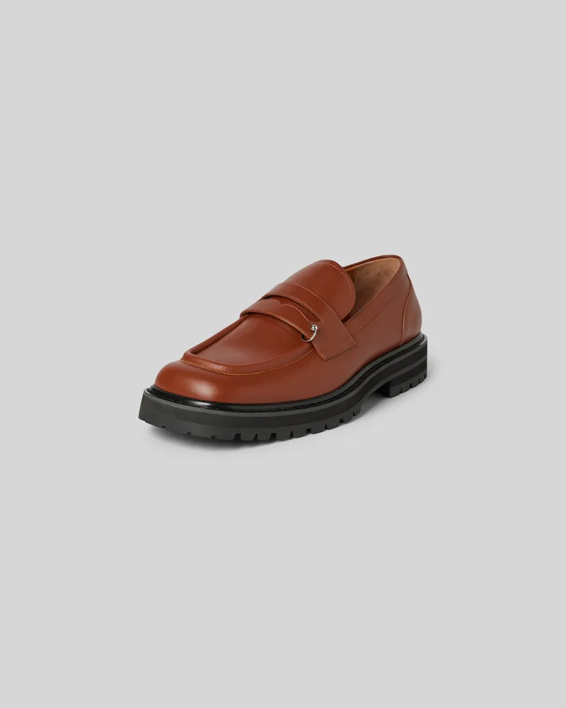 Marni Loafer mit Label-Detail Cognac