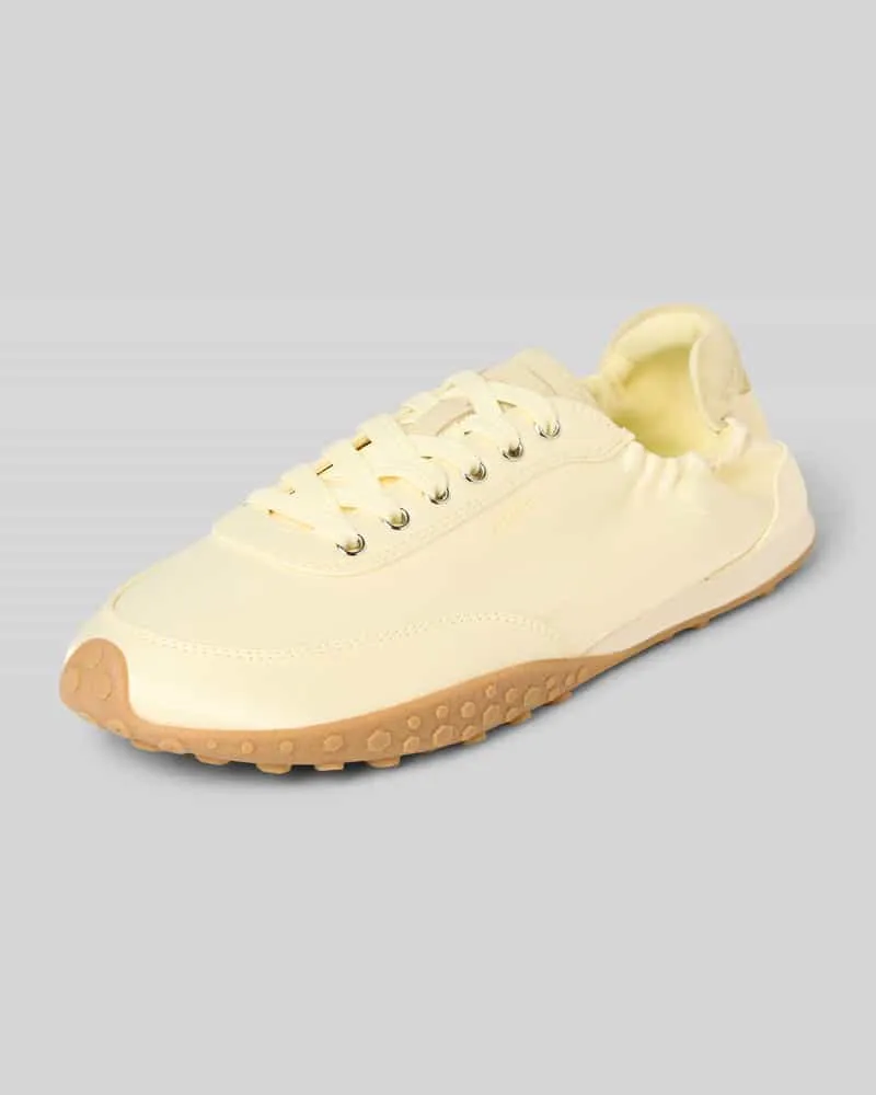 HOFF Sneaker aus Leder-Textil-Mix Modell 'BRIDGE SATIN MIMOSA Hellgelb
