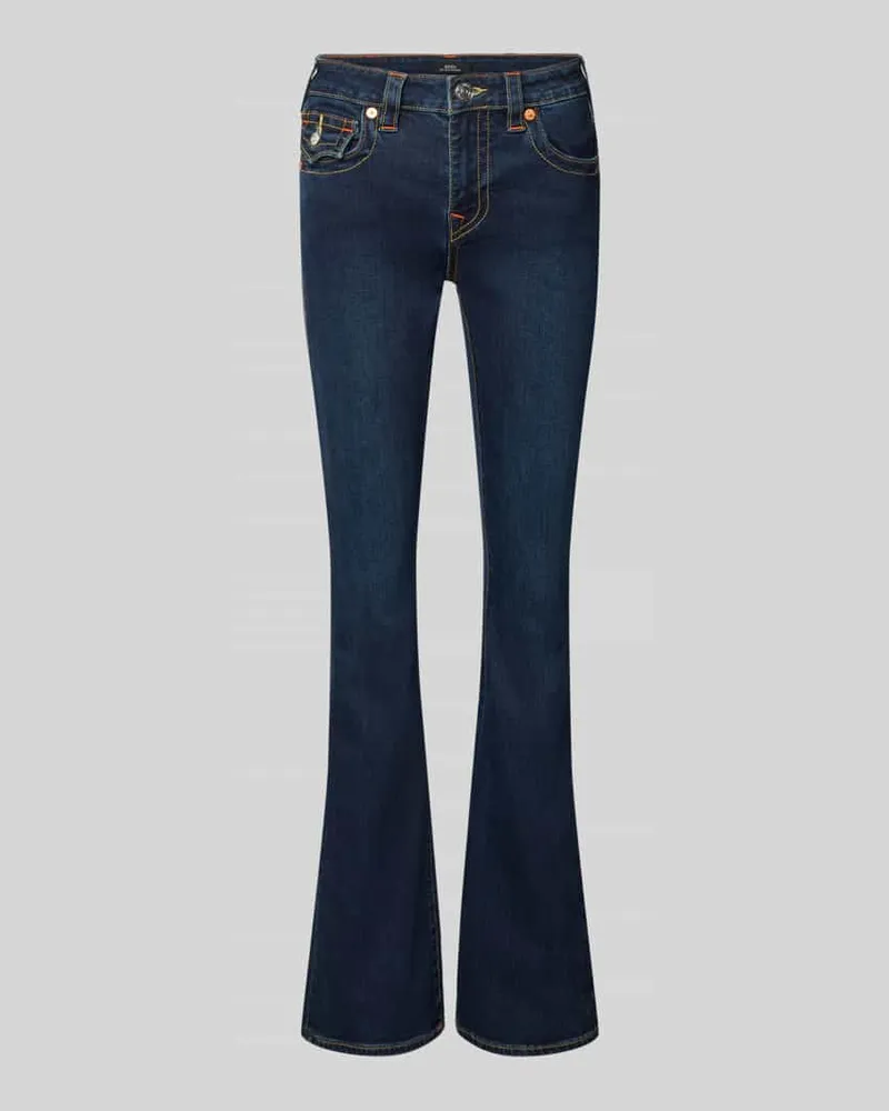 True Religion Bootcut Jeans aus Baumwoll-Mix Modell 'BECCA Dunkelblau
