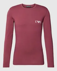 Emporio Armani Longsleeve mit Label-Print Bordeaux