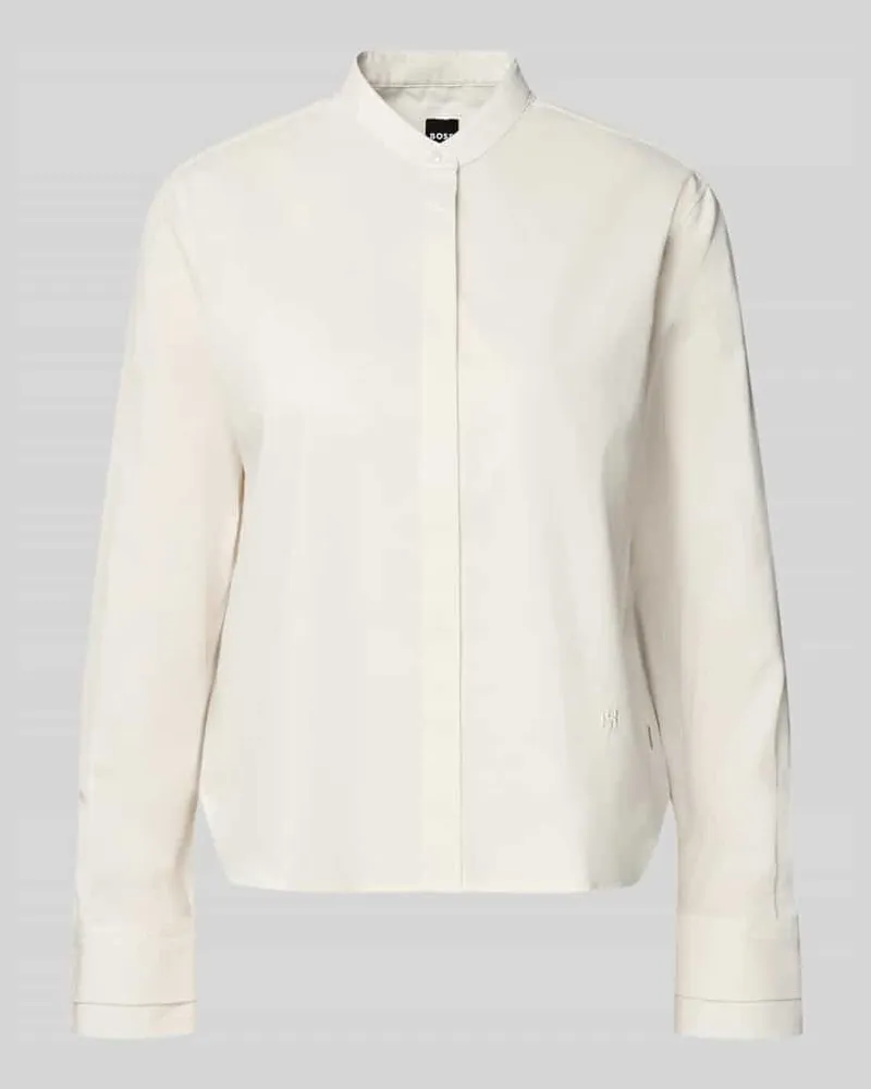 HUGO BOSS Regular Fit Hemdbluse aus reiner Baumwolle Modell 'BERTYNA MONDAY Offwhite
