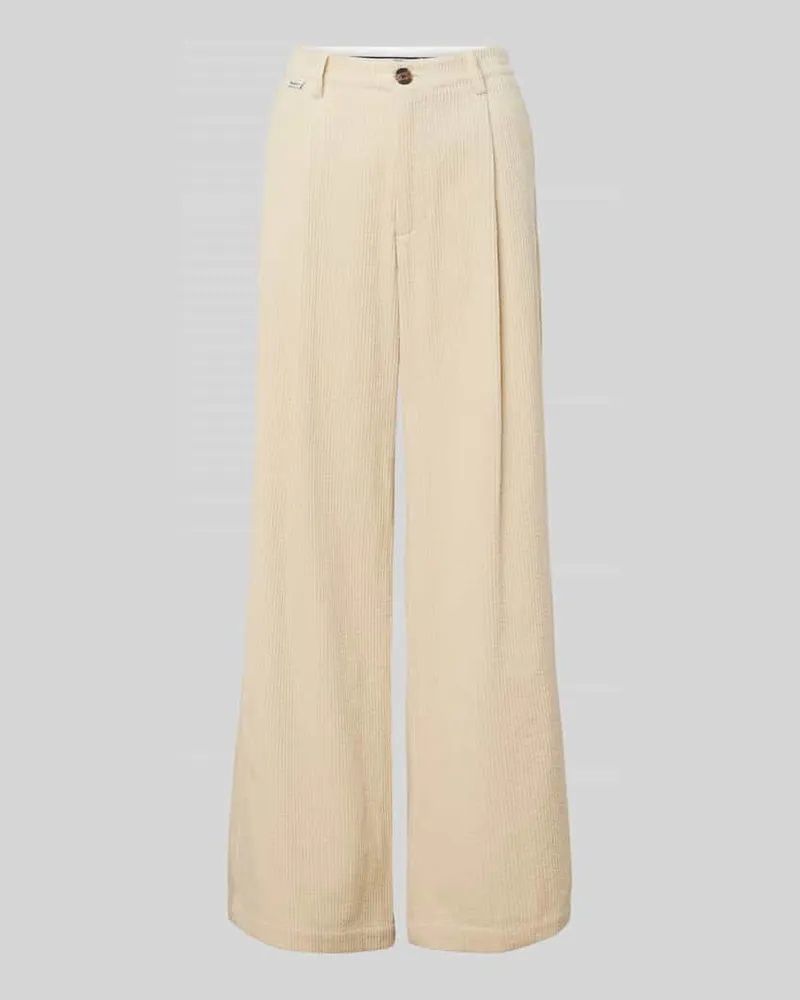 Pepe Jeans Cordhose mit Label-Detail Modell 'DANNA Offwhite