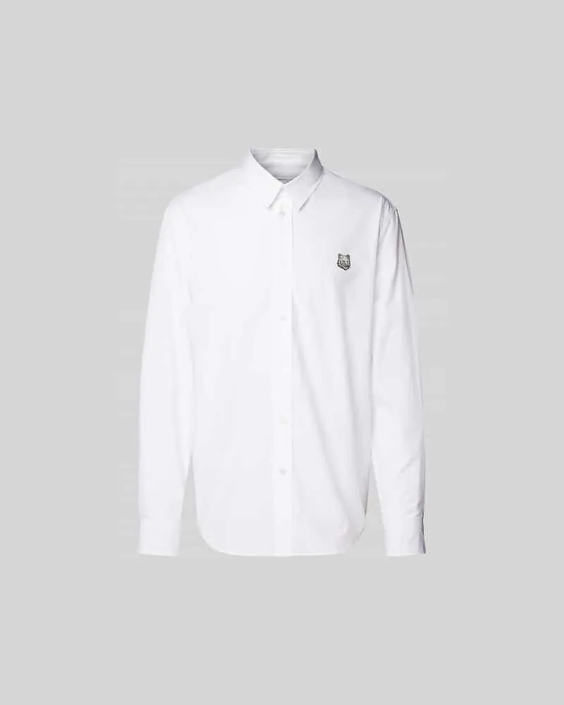 Kitsuné Freizeithemd mit Knopfleiste Weiss