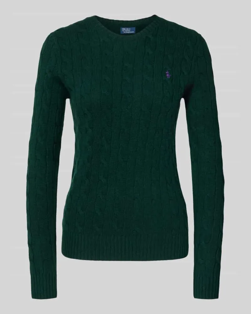Ralph Lauren Longsleeve in Strick-Optik mit Kaschmir-Anteil Modell 'KIMBERLY Dunkelgruen