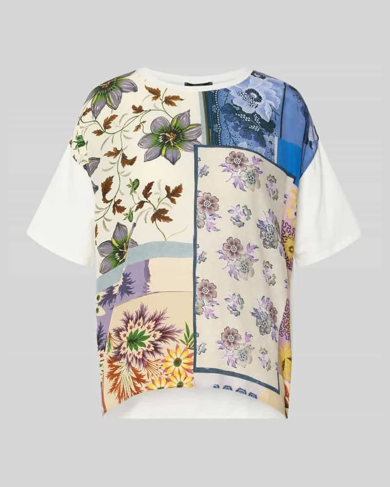 Max Mara Relaxed Fit Blusenshirt aus Baumwoll-Mix Modell 'PAMPAS Weiss