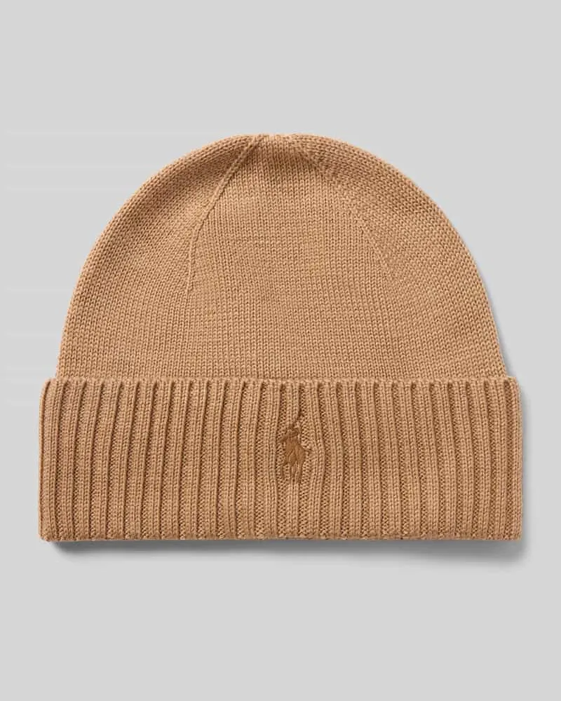 Ralph Lauren Mütze aus reiner Wolle Camel