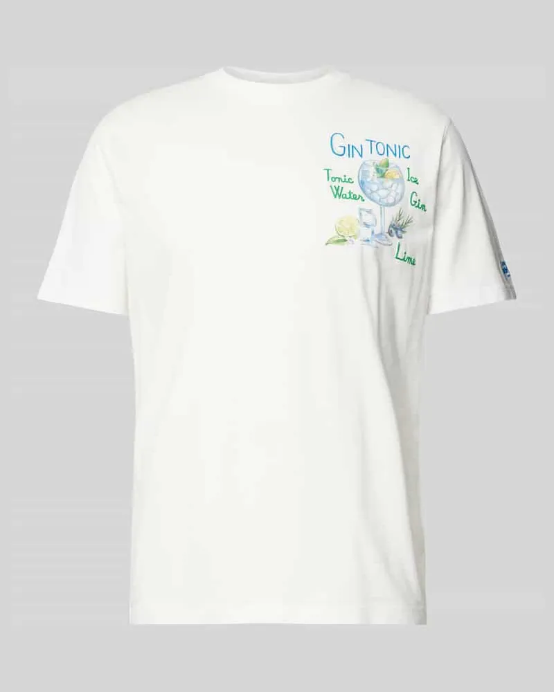 MC2 Saint Barth T-Shirt mit Statement-Print Weiss