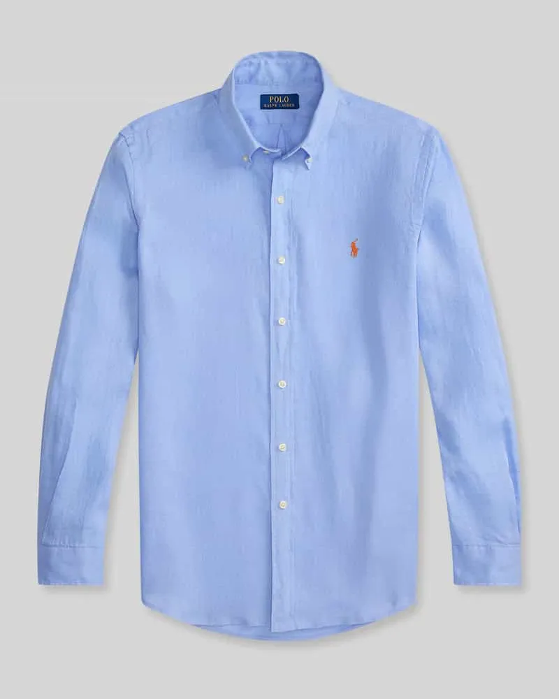 Ralph Lauren Regular Fit Freizeithemd aus reinem Leinen Bleu