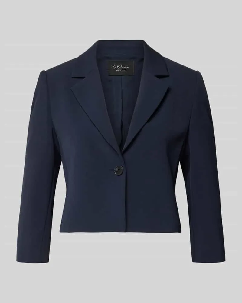S.Oliver Regular Fit Kurzblazer mit Reverskragen Marine