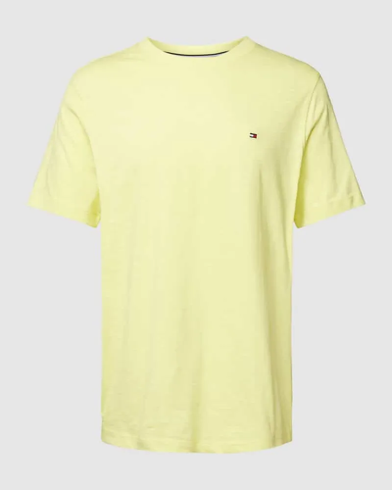 Tommy Hilfiger Regular Fit T-Shirt in unifarbenem Design Gelb