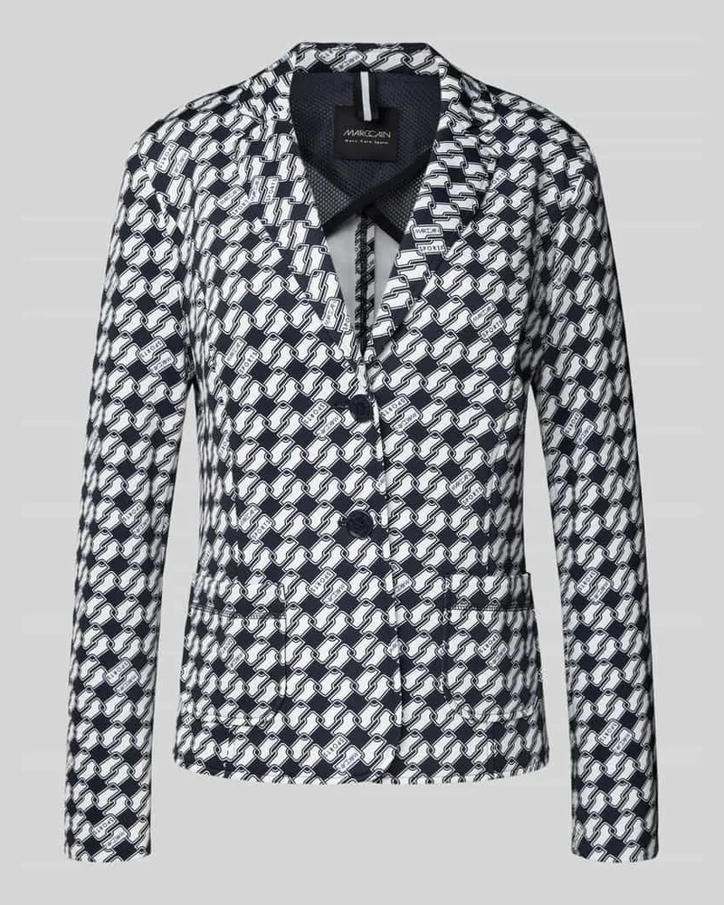 Marc Cain Slim Fit Blazer mit Reverskragen Marine
