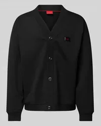 HUGO BOSS Sweatjacke mit Knopfleiste Modell 'Dacardigo Black