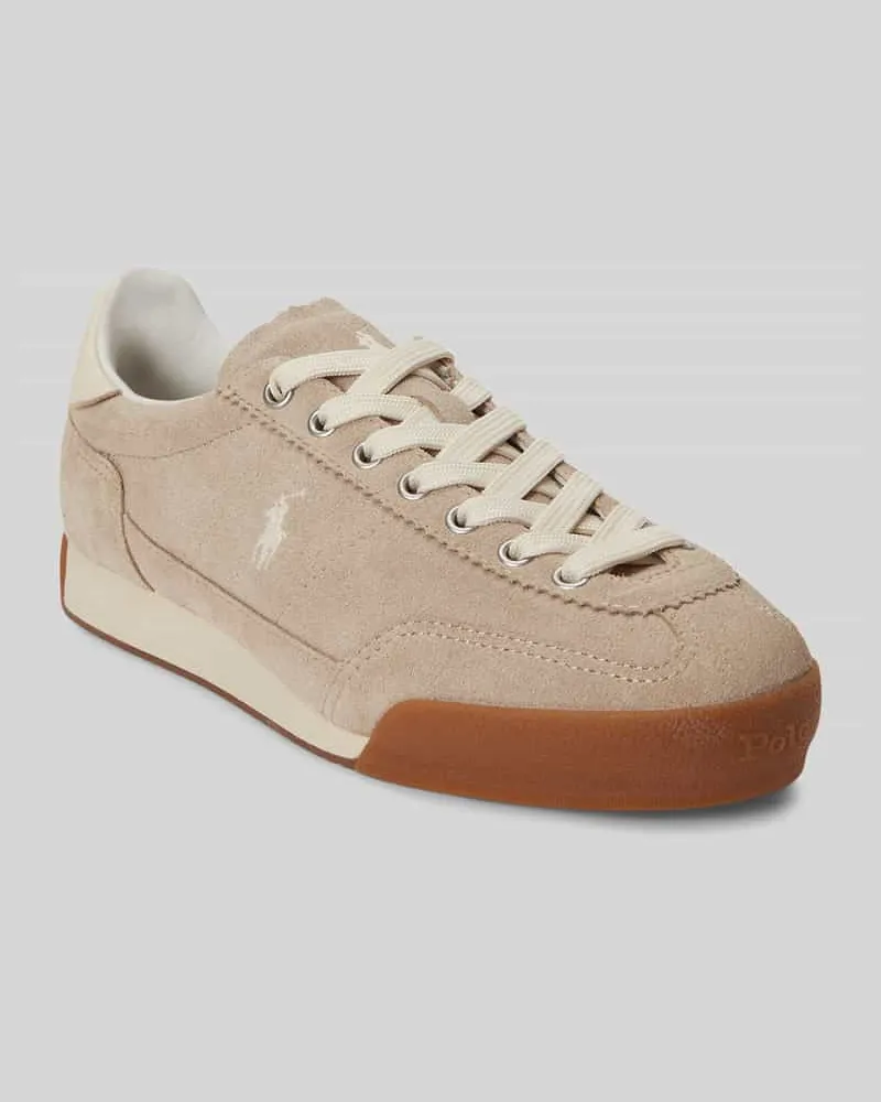 Ralph Lauren Sneaker aus echtem Rindsleder Hellgrau
