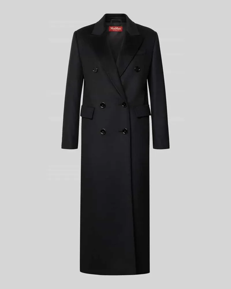 Max Mara Regular Fit Mantel aus reiner Schurwolle Modell 'MSTEFFIGE Black